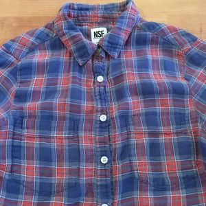 NSF Plaid shrunken Shirt.
